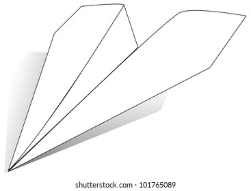 The plane of the sheet of white paper. Vector illustration. - Shutterstock ID 101765089