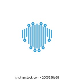 Plane or shield technology modern symbol logo design vector