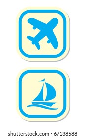 Plane and Ship Icons
