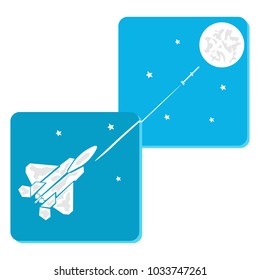 the plane shoots a rocket at the target