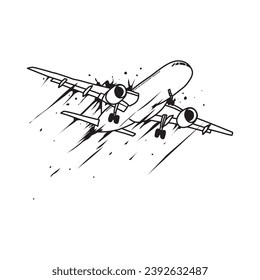 the plane shot quickly into the sky