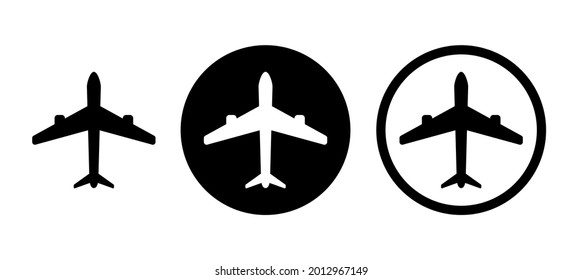 plane sign on white background