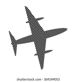 Plane sign on white background. Vector illustration.
