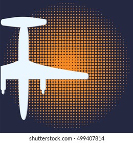 plane silhouette abstract dark blue background for a tourist poster vector design