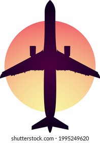Plane silhouette design. Plane logo icon design for travel, airlines and holiday.