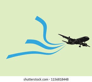 plane silhouette illustration