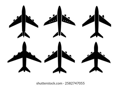 Plane Silhouette Template Icon Design