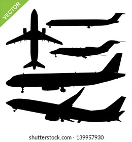 Plane silhouette vector