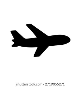 Plane  silhouette vector flat illustration design.