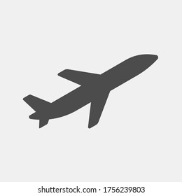 Plane silhouette vector icon illustration. suitable for many purposes.