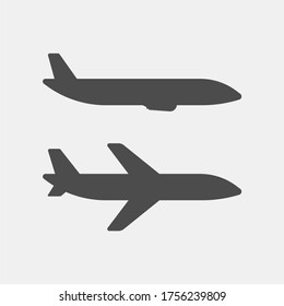 Plane Silhouette Vektorsymbol. geeignet für viele Zwecke.