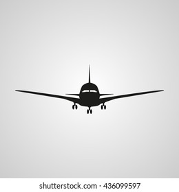plane silhouette, vector illustration