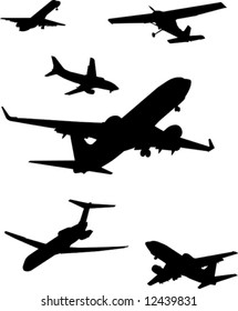 Plane silhouettes.