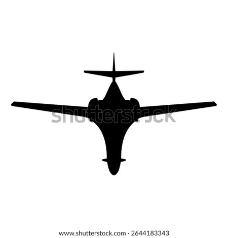 Plane Silloutte B-1B Lancer image from the front above