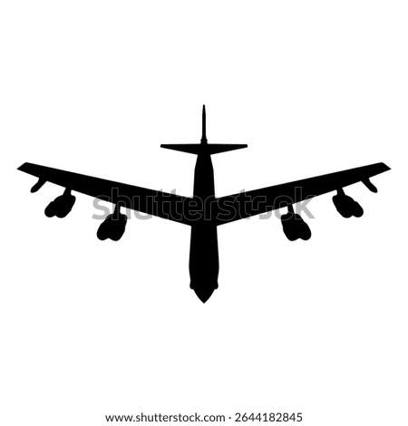 Plane Silloutte B-52 Stratofortress image from the front above
