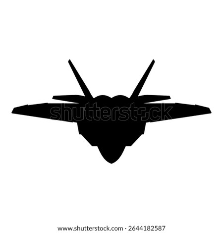Plane Silloutte F22 image from the front above