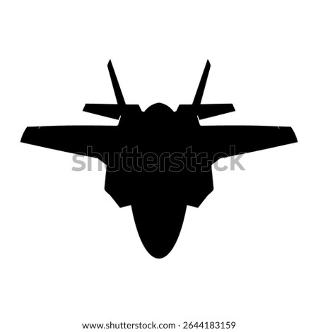 Plane Silloutte F35 image from the front above
