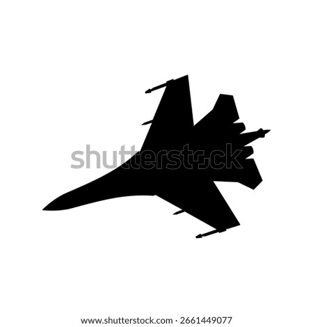 Plane Silloutte SU 35 image from the bottom Russian Air Force