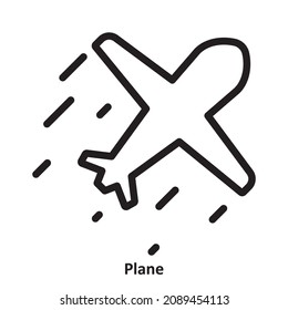 Avión. diseño de iconos simple, mejor utilizado para banner, flayer o aplicación web. Curso editable con formato de archivo EPS 10