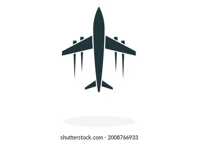 Plane. Simple icon. Flat style element for graphic design. Vector EPS10 illustration