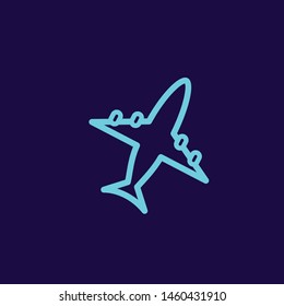 plane simple icon illustration vector design