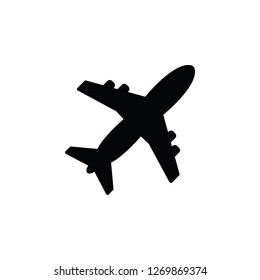 plane simple icon on white background