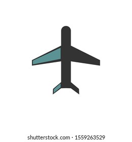 plane simple illustration clip art vector