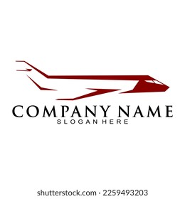 Plane simple symbol vector logo