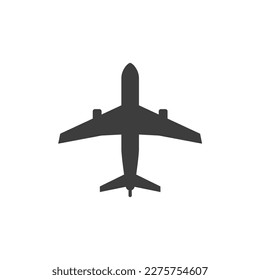 Plane simply icon. Airplane, Flight transport symbol. 