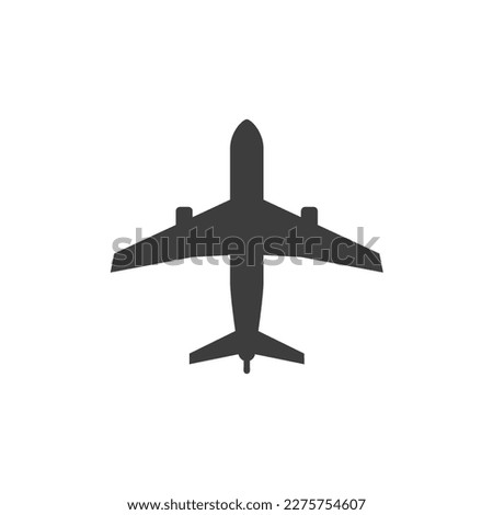 Plane simply icon. Airplane, Flight transport symbol. 
