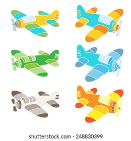 the plane in six color options