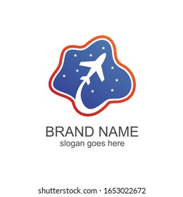 
Plane and sky abstract logo
