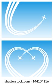 plane in sky business background
