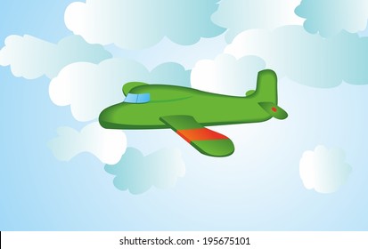 Plane in the sky. vector illustration