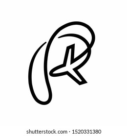 Plane with smoke formed letter P