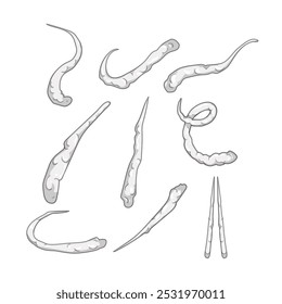 Dibujos animados del sistema del rastro del humo del avión. jet del cielo, nube de vapor, señal del rastro del humo del plano de la altitud de la atmósfera. símbolo aislado Ilustración vectorial