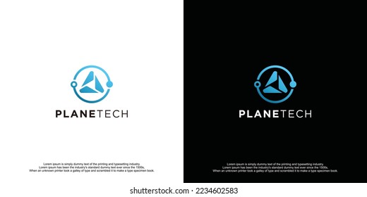 Diseño de logotipo moderno en el espacio de plano