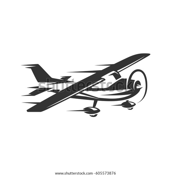 Plane speed silhouette.
