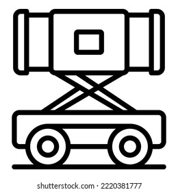 Plane stairs icon outline vector. Airplane travel. Business flight