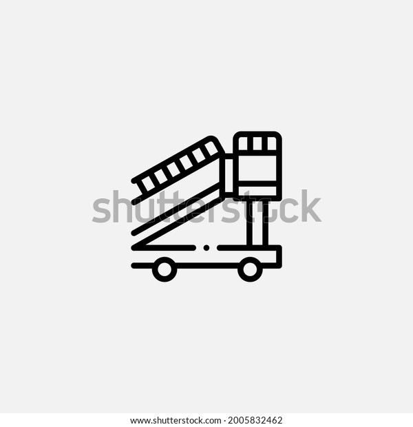 Plane stairs icon sign vector,Symbol, logo\
illustration for web and\
mobile