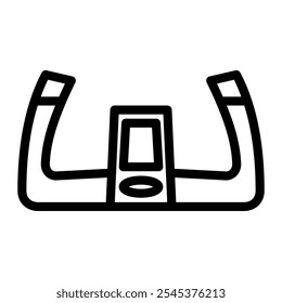 plane Steering icon in Outline Style. Line Art