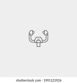 Plane Steering Vector Icon Illustration Sign