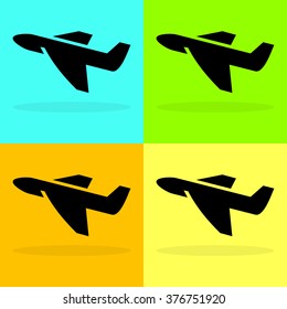 Plane symbol Set Vector EPS10, Great for any use.