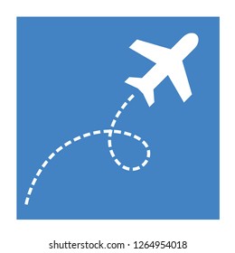 Plane takeoff and landing icon vector illustrator isolated on white background.