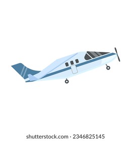 Plane taking off flat vector illustration. Passenger airplane or aeroplane, jet or aircraft for airlines, air transport isolated on white background. Aviation, transportation concept
