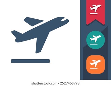 Plane Taking Off, Plane Flying Icon. Professional, pixel perfect icon. EPS 10 format.