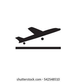 plane taking off icon illustration isolated vector sign symbol