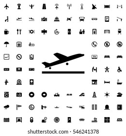 plane taking off icon illustration isolated vector sign symbol