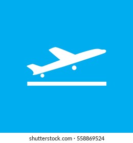 plane taking off icon illustration isolated vector sign symbol