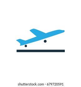 plane taking off icon illustration isolated vector sign symbol